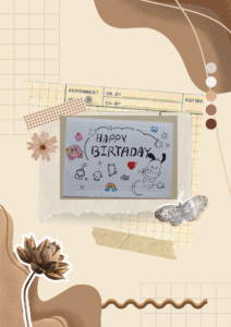 brown aesthetic daily journal cover a4 document